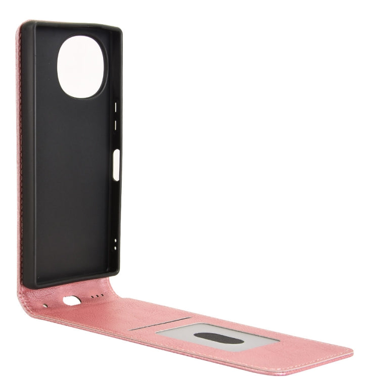 For Sharp Aquos R9 Magnetic Vertical Flip Leather Phone Case