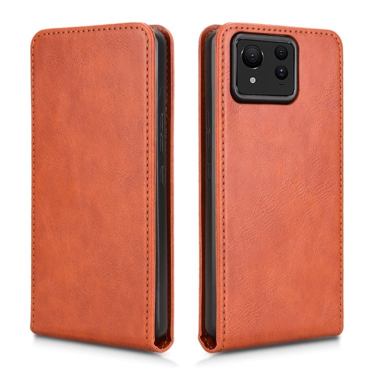 For ASUS Zenfone 11 Ultra Magnetic Vertical Flip Leather Phone Case