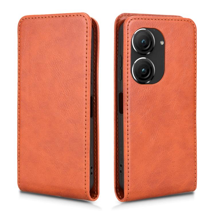 For ASUS Zenfone 10 Magnetic Vertical Flip Leather Phone Case