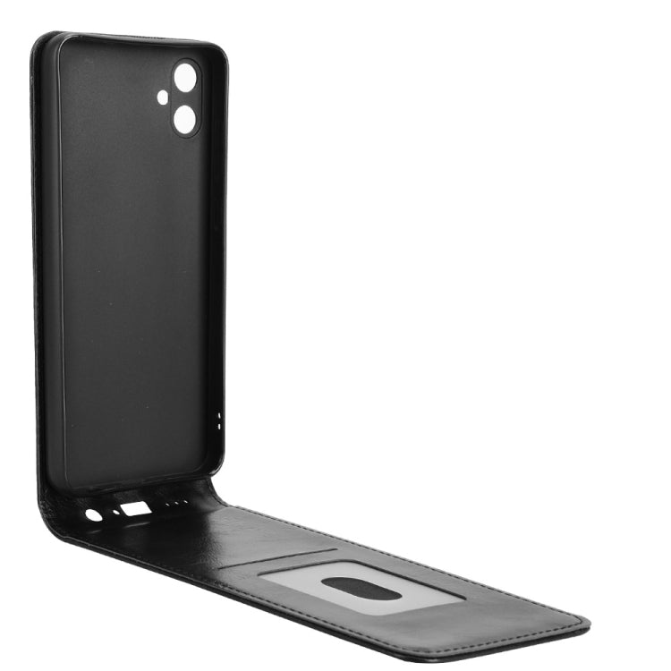 For Samsung Galaxy A05 4G Magnetic Vertical Flip Leather Phone Case