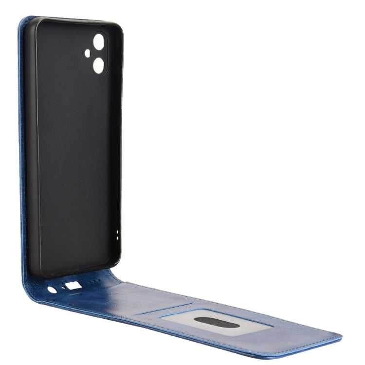 For Samsung Galaxy A05 4G Magnetic Vertical Flip Leather Phone Case