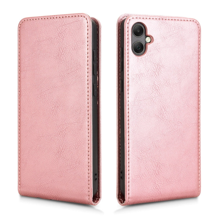 For Samsung Galaxy A05 4G Magnetic Vertical Flip Leather Phone Case
