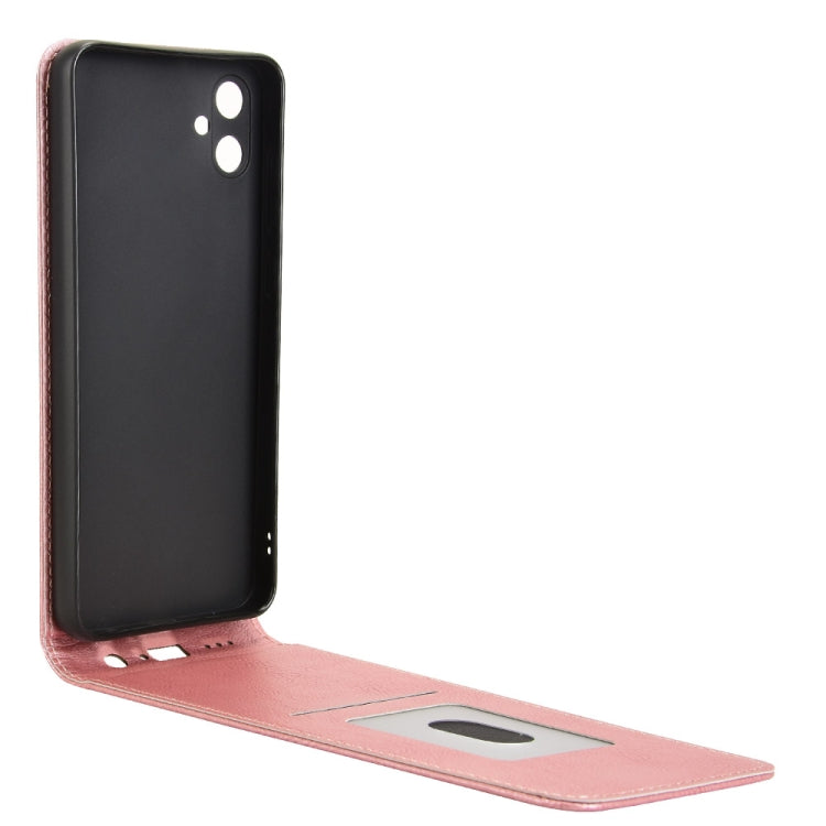 For Samsung Galaxy A05 4G Magnetic Vertical Flip Leather Phone Case