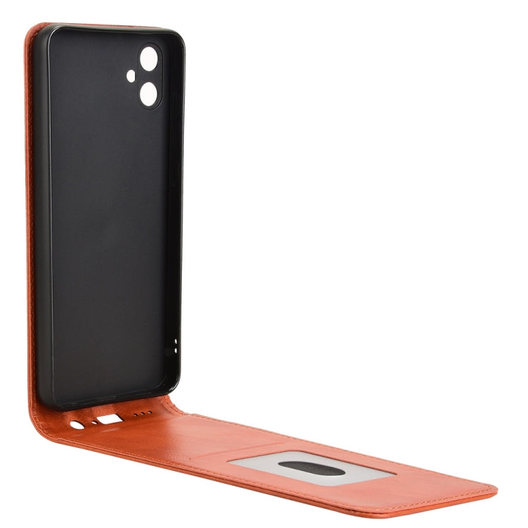 For Samsung Galaxy A05 4G Magnetic Vertical Flip Leather Phone Case