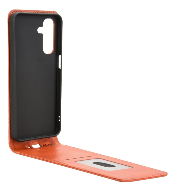 For Samsung Galaxy A16 Magnetic Vertical Flip Leather Phone Case