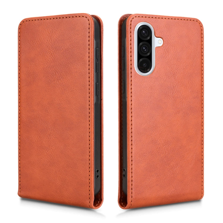 For Samsung Galaxy A36 5G Magnetic Vertical Flip Leather Phone Case