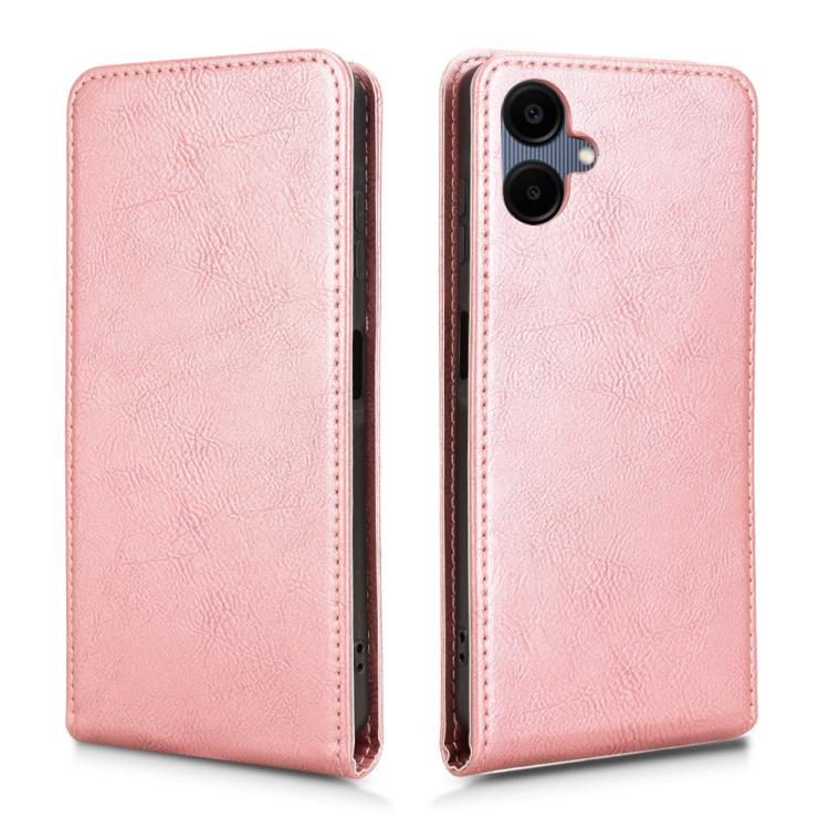 For Samsung Galaxy A06 Magnetic Vertical Flip Leather Phone Case