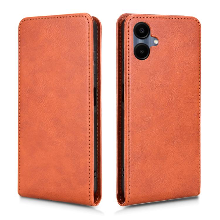 For Samsung Galaxy A06 Magnetic Vertical Flip Leather Phone Case
