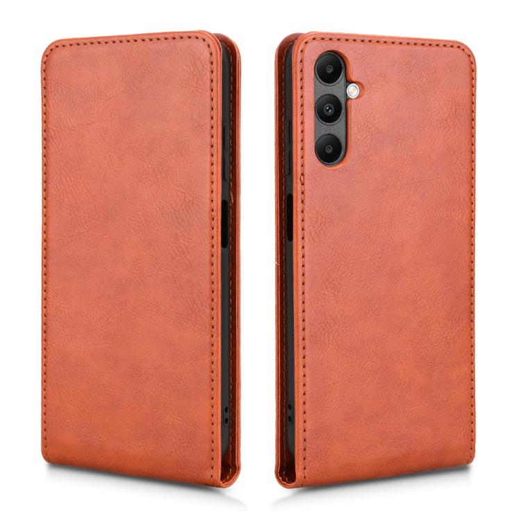 For Samsung Galaxy A05s / M14 4G Magnetic Vertical Flip Leather Phone Case