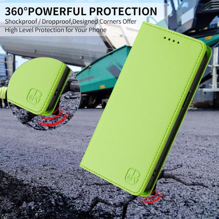 For Google Pixel 5a RC01 Dual-Folded Magnetic Suction RFID Leather Phone Case