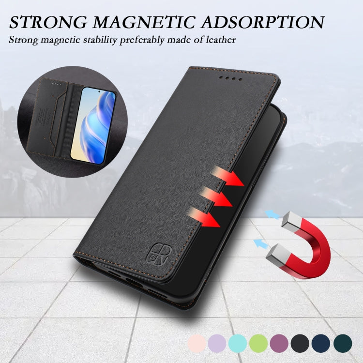 For Google Pixel 5a RC01 Dual-Folded Magnetic Suction RFID Leather Phone Case