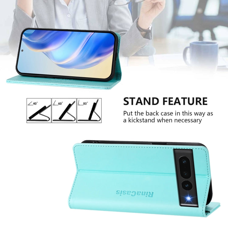 For Google Pixel 7 Pro RC01 Dual-Folded Magnetic Suction RFID Leather Phone Case