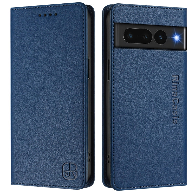 For Google Pixel 7 Pro RC01 Dual-Folded Magnetic Suction RFID Leather Phone Case