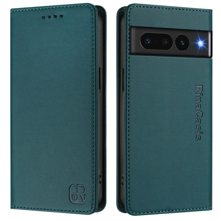 For Google Pixel 7 Pro RC01 Dual-Folded Magnetic Suction RFID Leather Phone Case