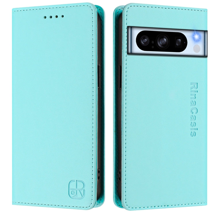 For Google Pixel 8 Pro RC01 Dual-Folded Magnetic Suction RFID Leather Phone Case