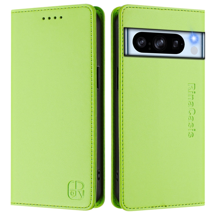 For Google Pixel 8 Pro RC01 Dual-Folded Magnetic Suction RFID Leather Phone Case