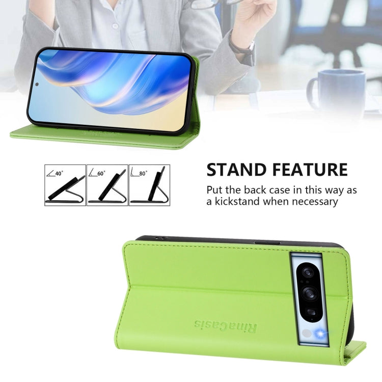 For Google Pixel 8 Pro RC01 Dual-Folded Magnetic Suction RFID Leather Phone Case