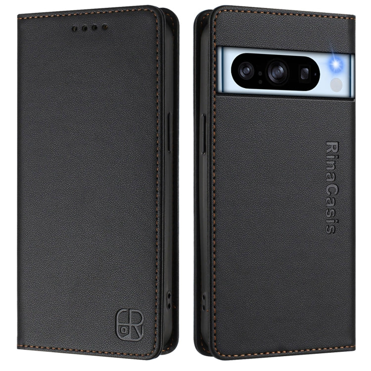 For Google Pixel 8 Pro RC01 Dual-Folded Magnetic Suction RFID Leather Phone Case