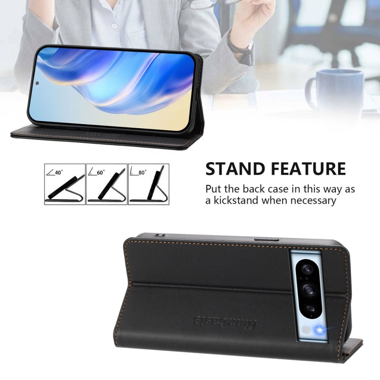 For Google Pixel 8 Pro RC01 Dual-Folded Magnetic Suction RFID Leather Phone Case