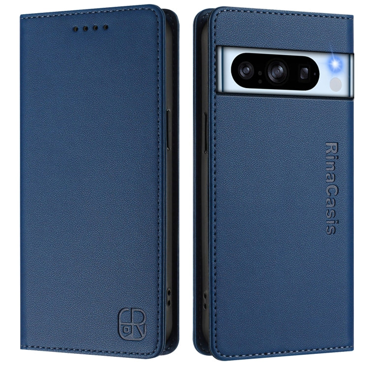 For Google Pixel 8 Pro RC01 Dual-Folded Magnetic Suction RFID Leather Phone Case