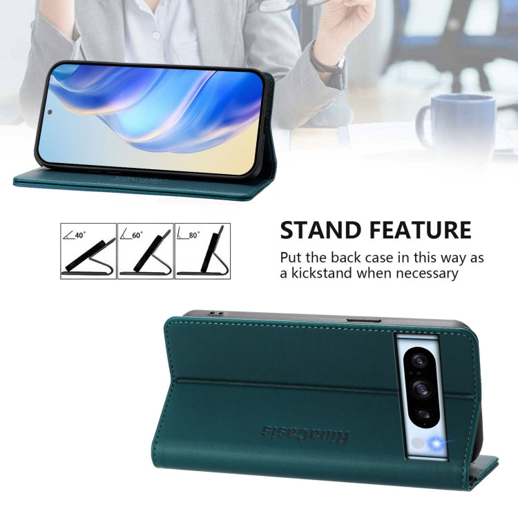 For Google Pixel 8 Pro RC01 Dual-Folded Magnetic Suction RFID Leather Phone Case