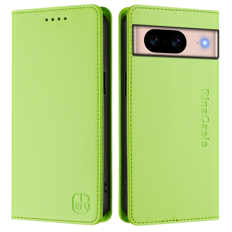 For Google Pixel 8a RC01 Dual-Folded Magnetic Suction RFID Leather Phone Case