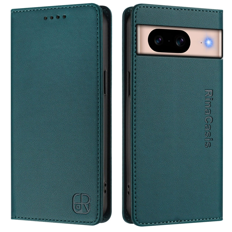 For Google Pixel 8a RC01 Dual-Folded Magnetic Suction RFID Leather Phone Case