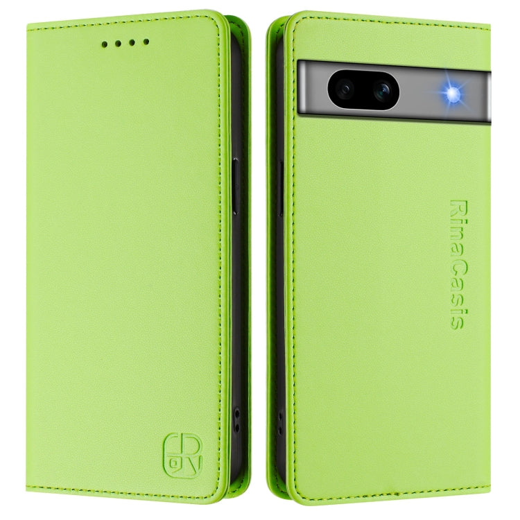 For Google Pixel 7a RC01 Dual-Folded Magnetic Suction RFID Leather Phone Case