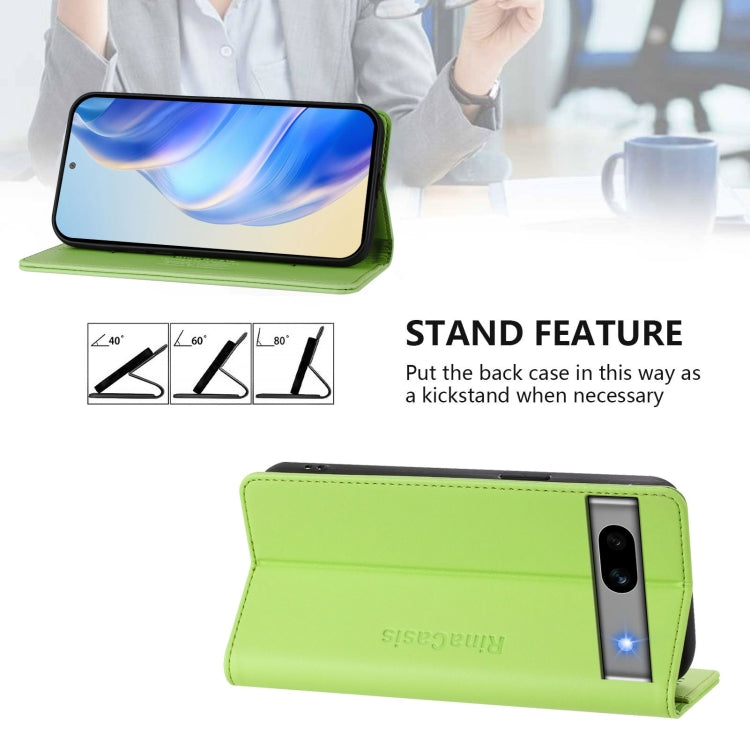 For Google Pixel 7a RC01 Dual-Folded Magnetic Suction RFID Leather Phone Case