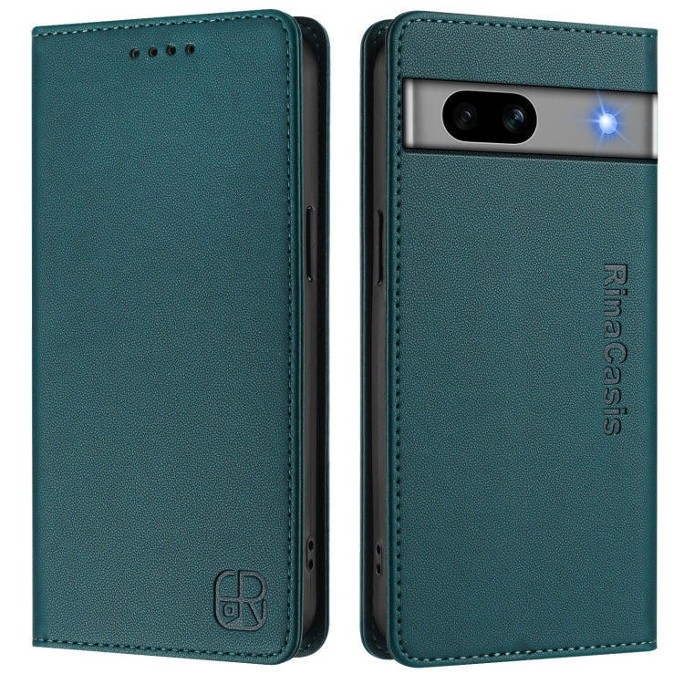 For Google Pixel 7a RC01 Dual-Folded Magnetic Suction RFID Leather Phone Case