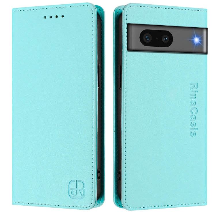 For Google Pixel 7 RC01 Dual-Folded Magnetic Suction RFID Leather Phone Case