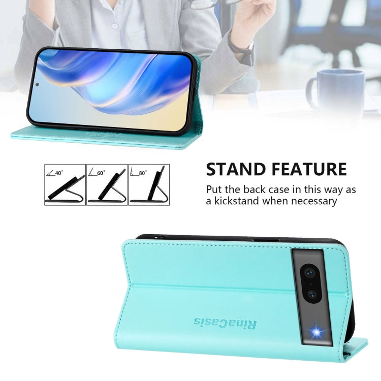 For Google Pixel 7 RC01 Dual-Folded Magnetic Suction RFID Leather Phone Case