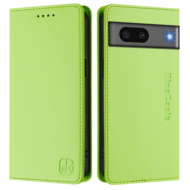 For Google Pixel 7 RC01 Dual-Folded Magnetic Suction RFID Leather Phone Case