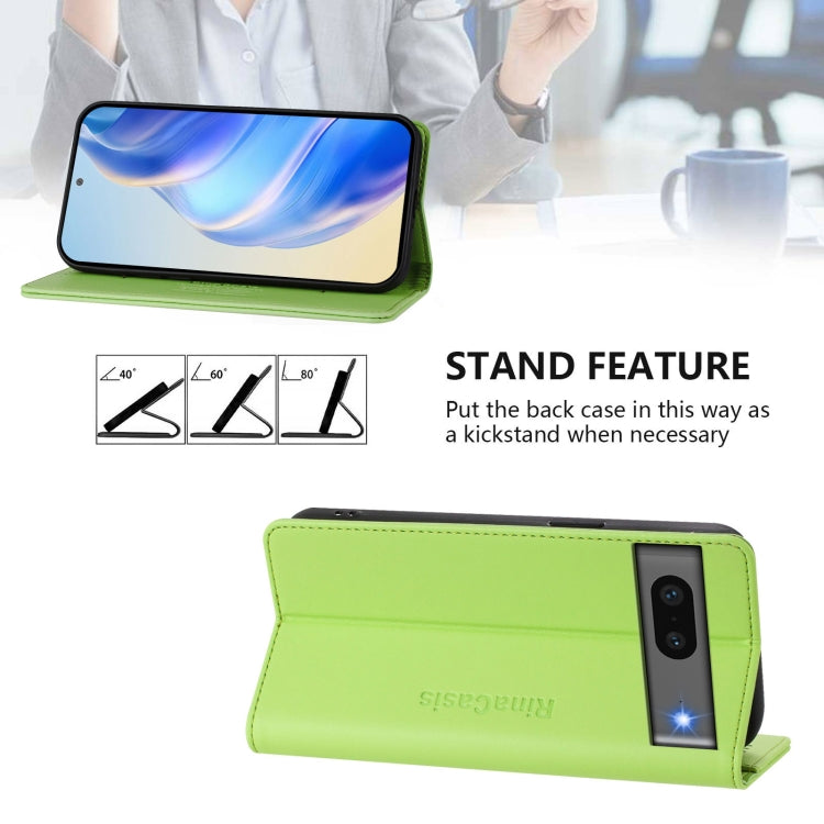 For Google Pixel 7 RC01 Dual-Folded Magnetic Suction RFID Leather Phone Case
