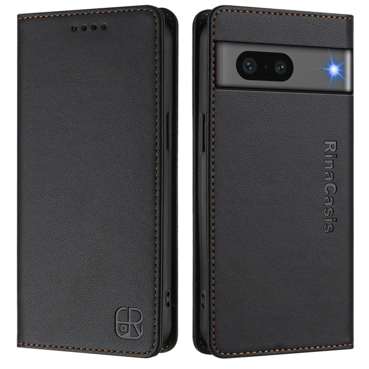 For Google Pixel 7 RC01 Dual-Folded Magnetic Suction RFID Leather Phone Case