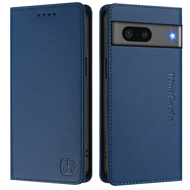 For Google Pixel 7 RC01 Dual-Folded Magnetic Suction RFID Leather Phone Case