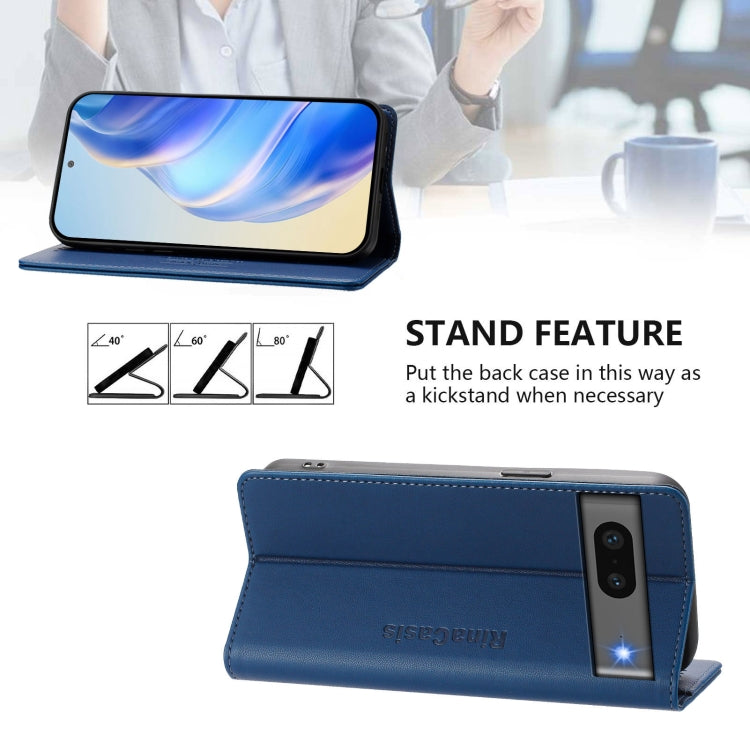 For Google Pixel 7 RC01 Dual-Folded Magnetic Suction RFID Leather Phone Case