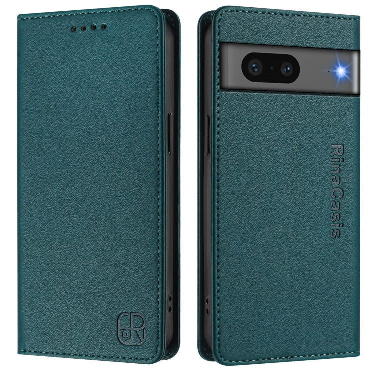 For Google Pixel 7 RC01 Dual-Folded Magnetic Suction RFID Leather Phone Case