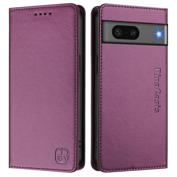 For Google Pixel 7 RC01 Dual-Folded Magnetic Suction RFID Leather Phone Case