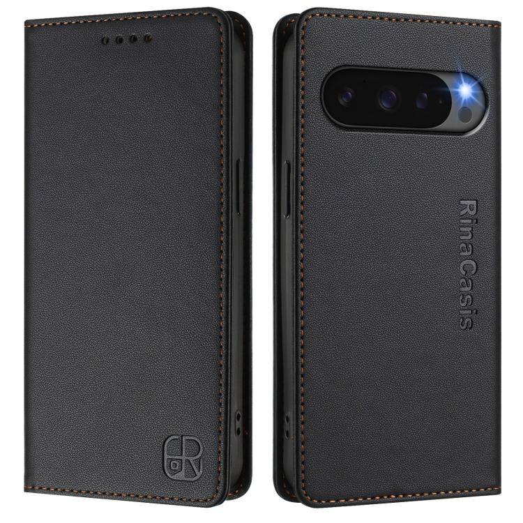 For Google Pixel 10 Pro XL RC01 Dual-Folded Magnetic Suction RFID Leather Phone Case