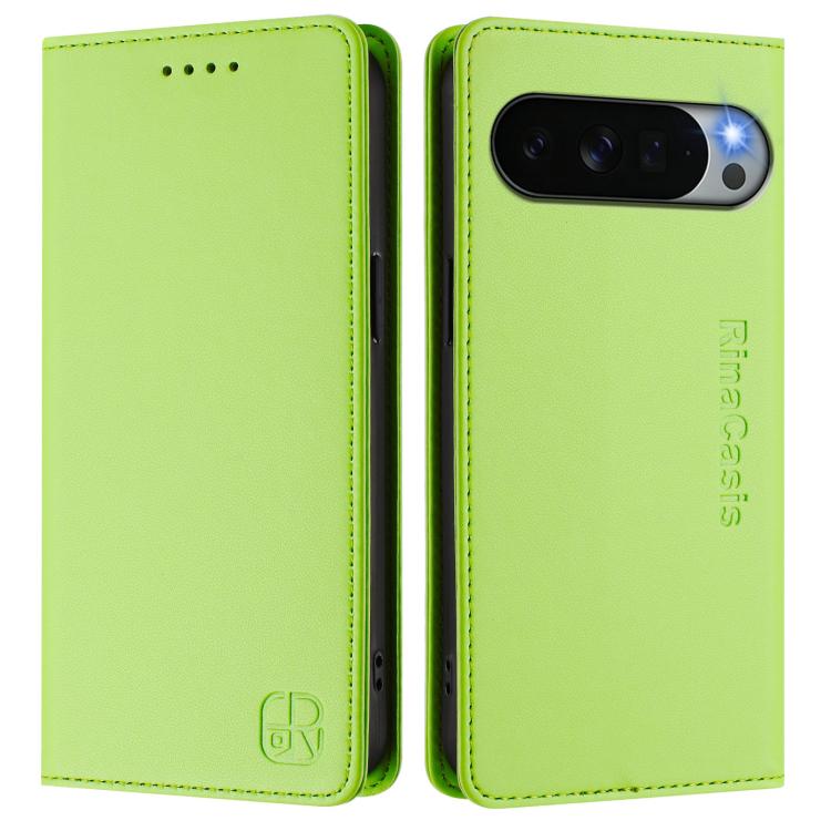 For Google Pixel 11 Pro XL RC01 Dual-Folded Magnetic Suction RFID Leather Phone Case