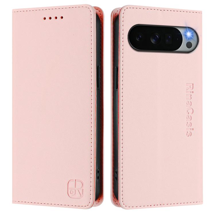 For Google Pixel 11 Pro XL RC01 Dual-Folded Magnetic Suction RFID Leather Phone Case