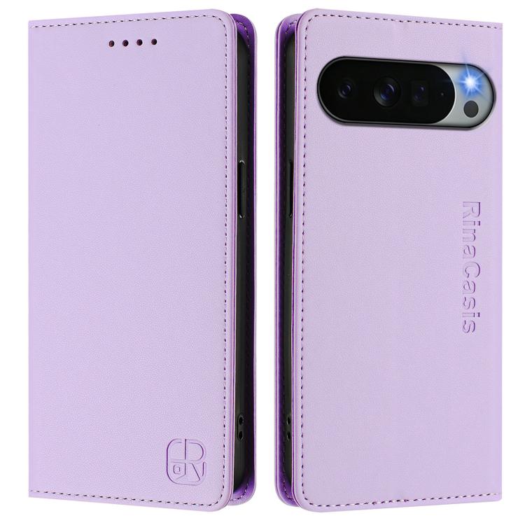 For Google Pixel 11 Pro XL RC01 Dual-Folded Magnetic Suction RFID Leather Phone Case