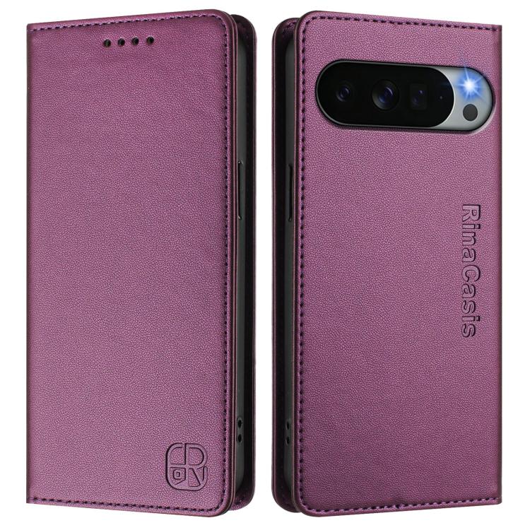 For Google Pixel 11 Pro XL RC01 Dual-Folded Magnetic Suction RFID Leather Phone Case