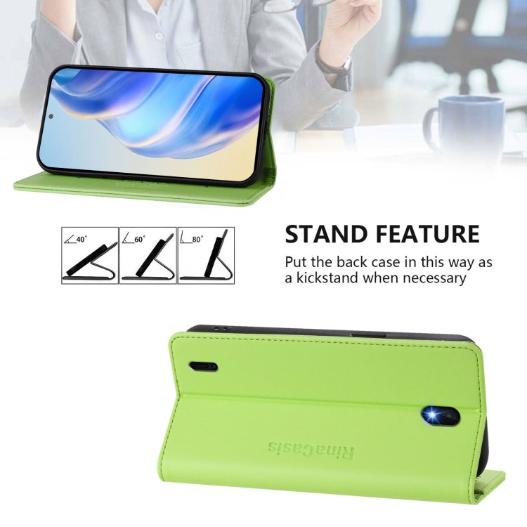 For Nokia C01 Plus / C1 2nd Edition RC01 Dual-Folded Magnetic Suction RFID Leather Phone Case