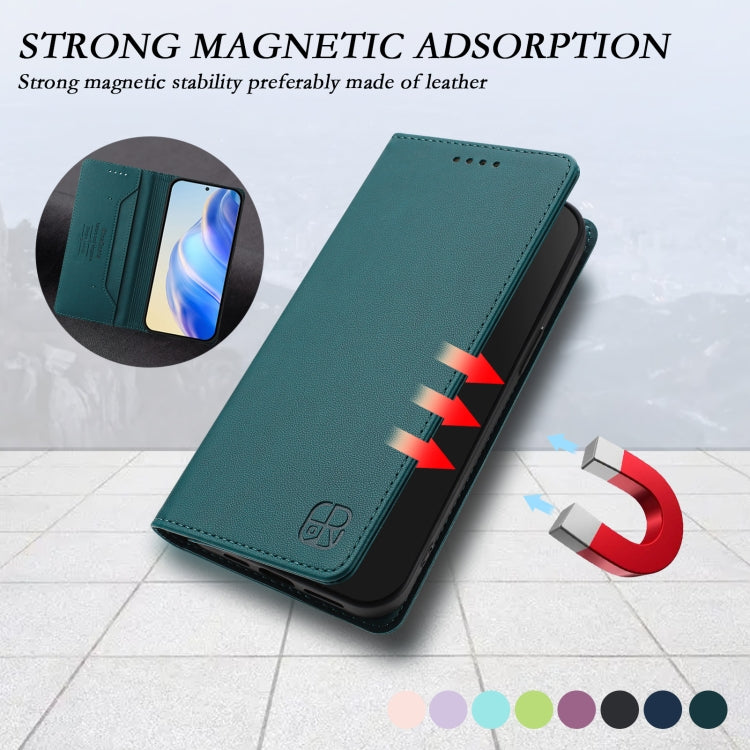 For Nokia C10 / C20 RC01 Dual-Folded Magnetic Suction RFID Leather Phone Case