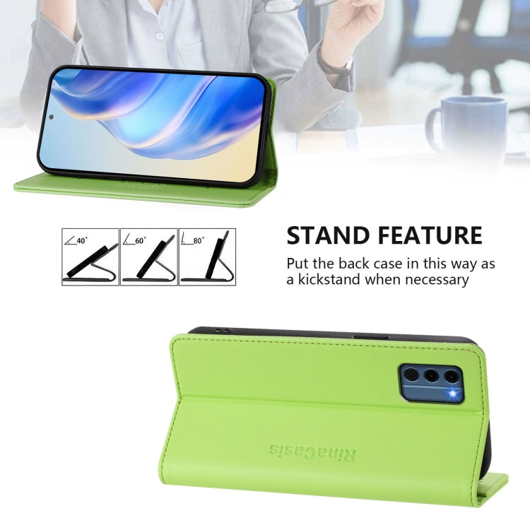 For Nokia C300 RC01 Dual-Folded Magnetic Suction RFID Leather Phone Case