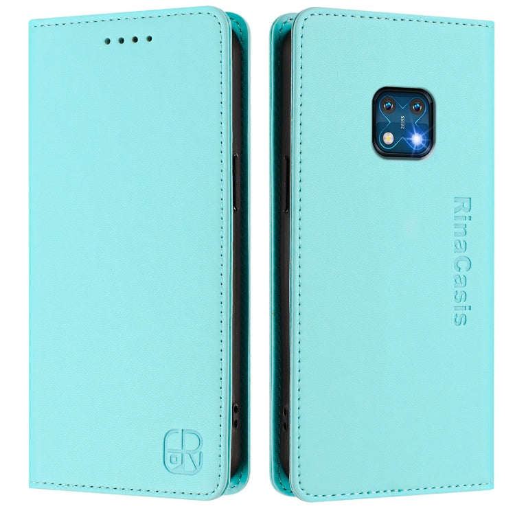 For Nokia XR20 RC01 Dual-Folded Magnetic Suction RFID Leather Phone Case