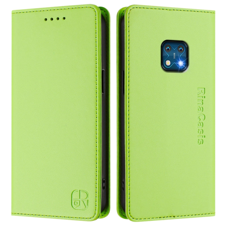 For Nokia XR20 RC01 Dual-Folded Magnetic Suction RFID Leather Phone Case