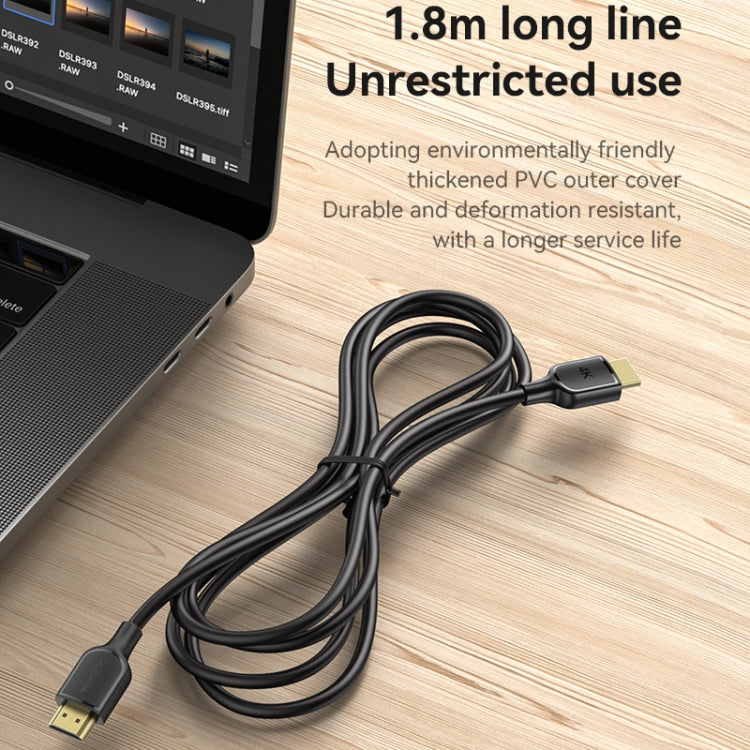 Yesido HM16 4K 30Hz HD HDMI Extension Cable, Length:1.8m - Black